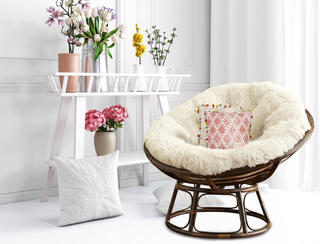 Fuzzy papasan cushion cover hotsell