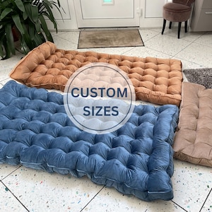 Velvet Floor Cushion Seating | Custom floor cushion sofa | Large Boho Floor Cushion | floor cushion pouf