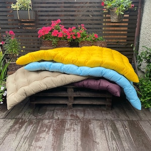 Custom Floor Cushion Seating - Outdoor Floor Pillow Seating - Water Resistant large floor pad - window seat cushion - reading nook cushion