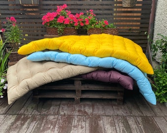 Custom Floor Cushion Seating - Outdoor Floor Pillow Seating - Water Resistant large floor pad - window seat cushion - reading nook cushion