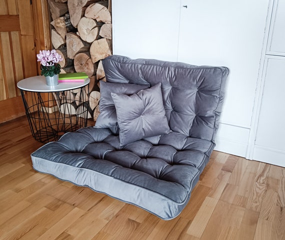 Soft Tufted Floor Cushion Soft Velvet Pillow for Seating on Floor