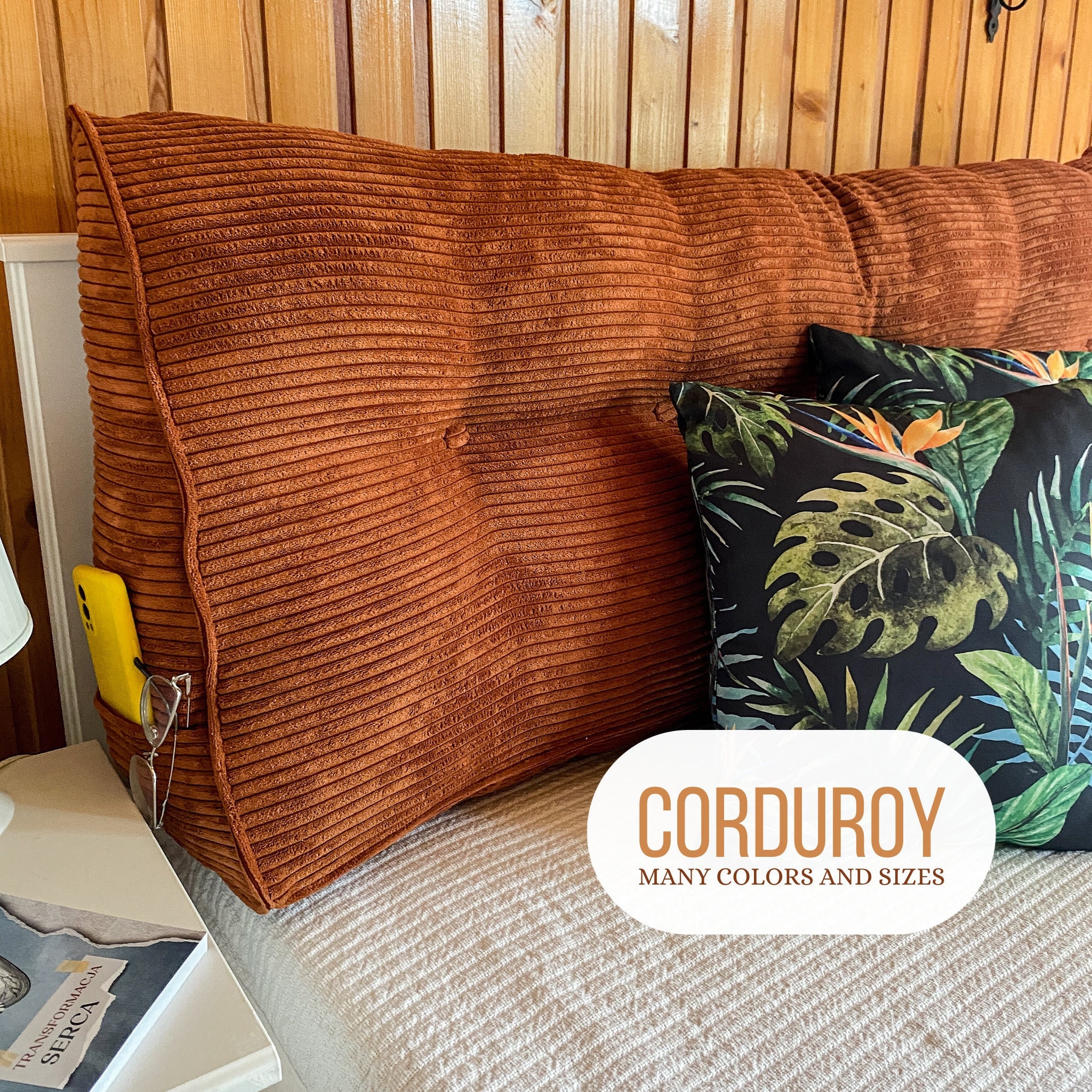 Corduroy top husband pillow