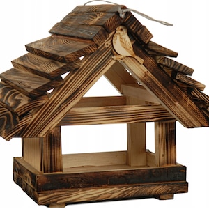 Wooden Bird Feeder for Outside Garden Decoration | bird lover gift | hanging bird feeder for Outdoors Hanging |  unique bird feeder