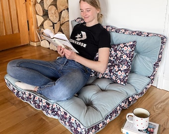 Floor Velvet Cushion | Bench Cushion | Reading Nook Pillow | Custom Floor Seating | Home Decor | Custom Sizes | Window Seat Pillow