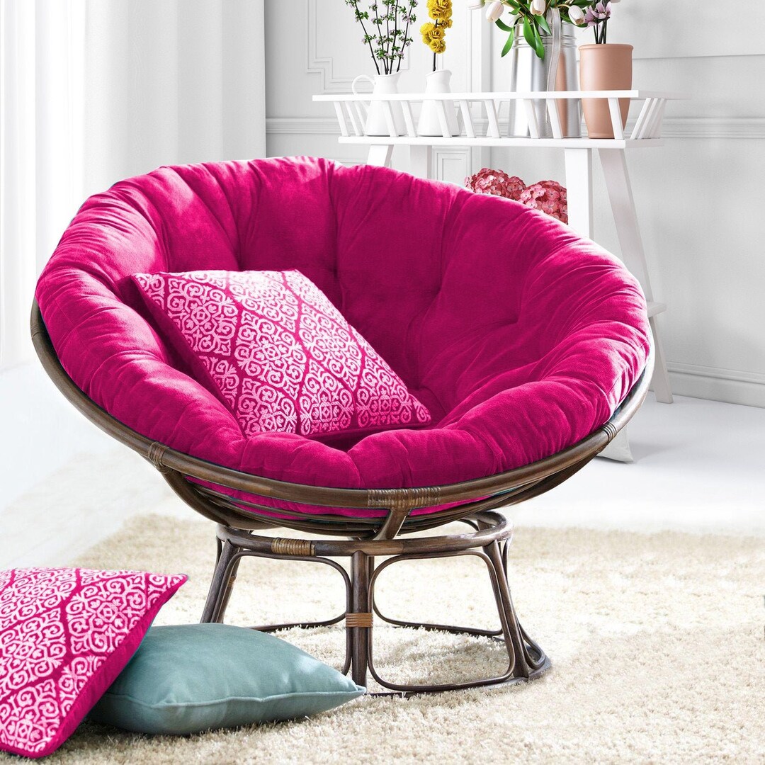 Papasan Armchair Cushion, Cushion for Papasan Chair, Round Pillow