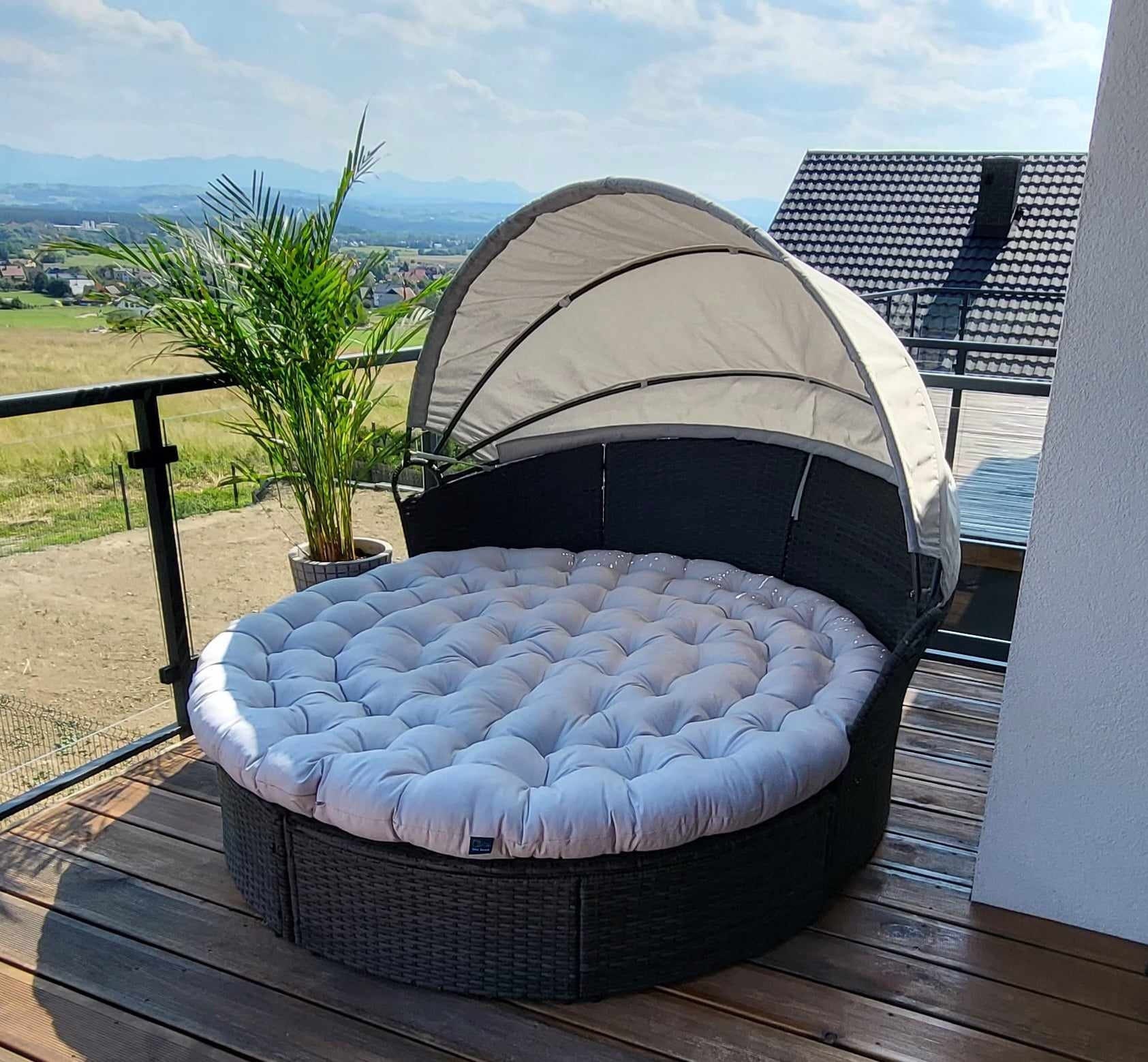 Water Resistant Floor Cushion Round Seat Cushion Large Size Outdoor Floor  Pad Round Garden Patio Pillow Futon PAD for Balcony 