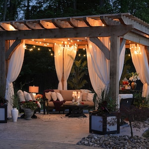 Waterproof Indoor/Outdoor Curtains with tunnel  for Patio | Outside Curtains for Garden Pergola Curtain| 1 PIECE 155x220cm 61x86.5"