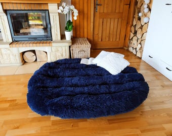 SPECIALE PRIJS - Shaggy vloerkussen | 150 x 133 cm | 59 x 52,4 inch | Zacht vloerkussen om op te zitten | Pluche kussen | Vloerkussen om op te zitten