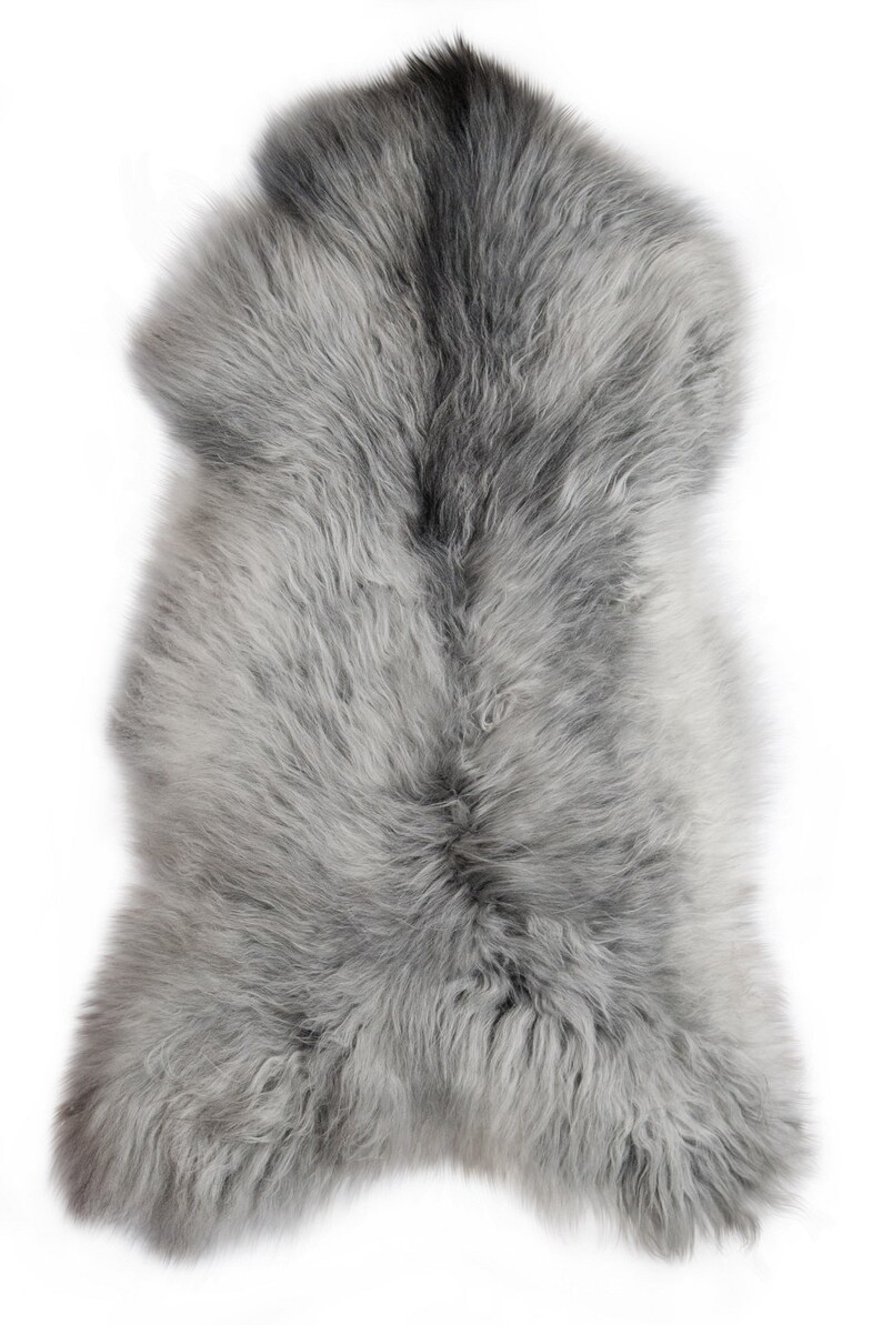 Grey Sheepskin Genuine Natural rug Real Sheepskin Rug Etsy