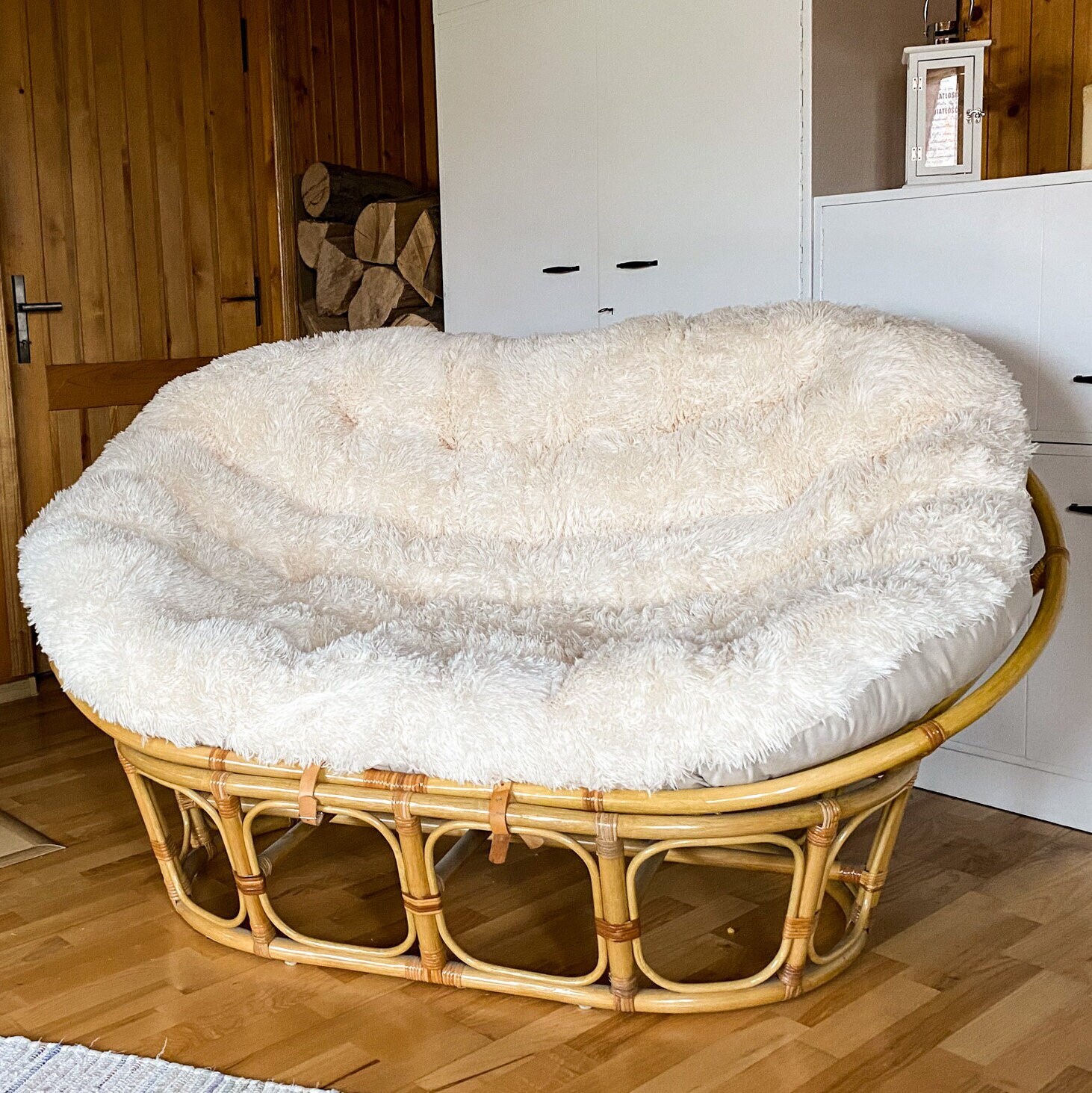 Wooden papasan chair deals