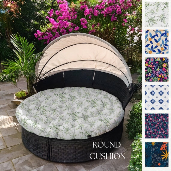 Sun Island Lounge Cushion Round Seat Cushion for Bed Lounger Round Garden Patio Water Resistant Pillow Cushion for Garden Lounge Chair Etsy
