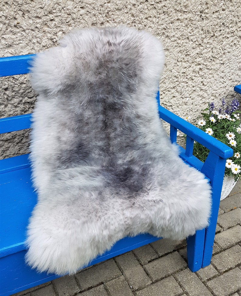 Grey Sheepskin Genuine Natural rug Real Sheepskin Rug Etsy