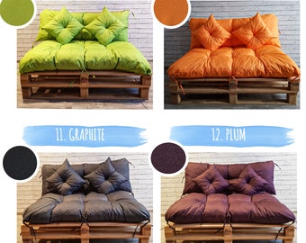 Pallet Cushions Set Bench Seat Cushions Couch Seat Pillows - Main Image