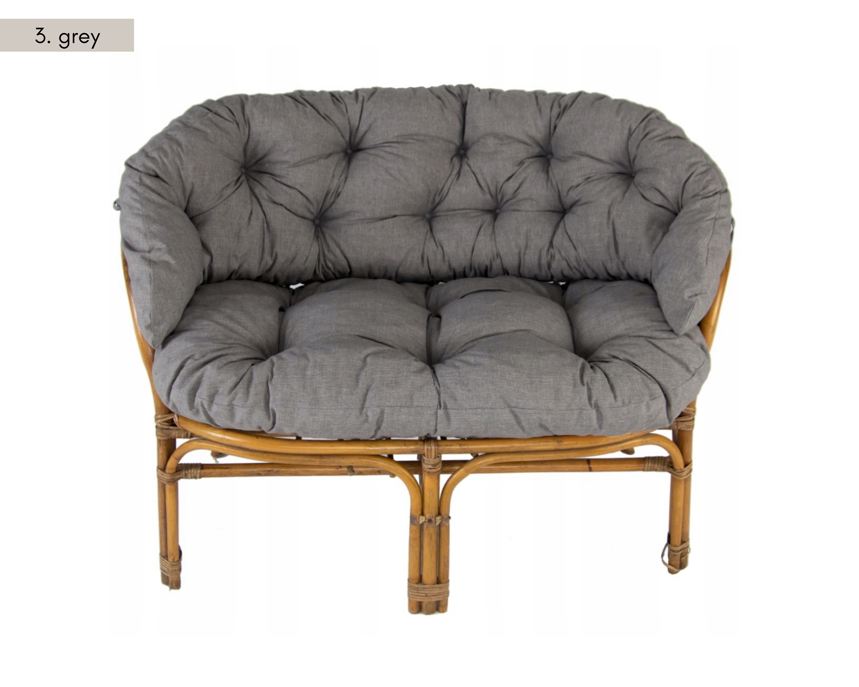 Cuscino Sedile Rattan 40x40 Cm &ndash; Imbottito Con Lacci &ndash; Impermeabile Per Esterno/interno Patio