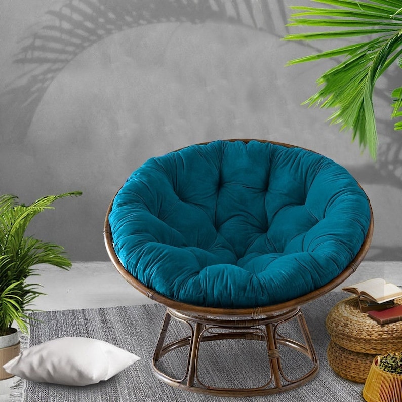 Oreiller PAPASAN, coussin de chaise papasan, oreiller pour fauteuil suspendu, oreiller rond, différentes couleurs et tailles, oreillers sur demande image 1