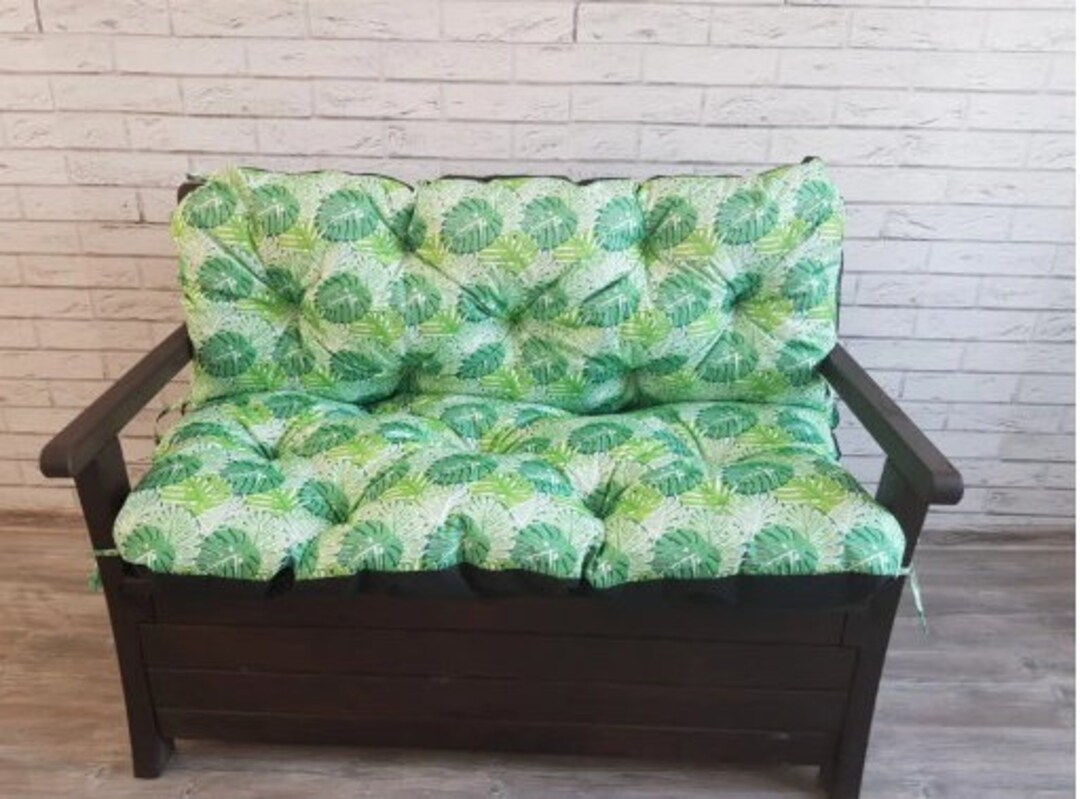 Waterproof Bench Cushion in Various Patterns, Garden, Custommade