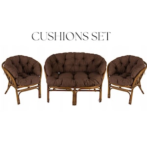 CUSHIONS for rattan sofa and chairs, garden cushion set for sofa bamboo wicker rattan chairs, for ottoman, outdoor patio cushions | COLORS