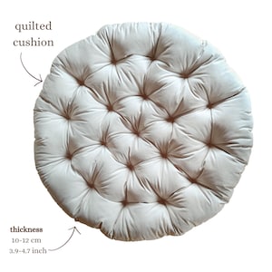 Oreiller PAPASAN, coussin de chaise papasan, oreiller pour fauteuil suspendu, oreiller rond, différentes couleurs et tailles, oreillers sur demande image 3