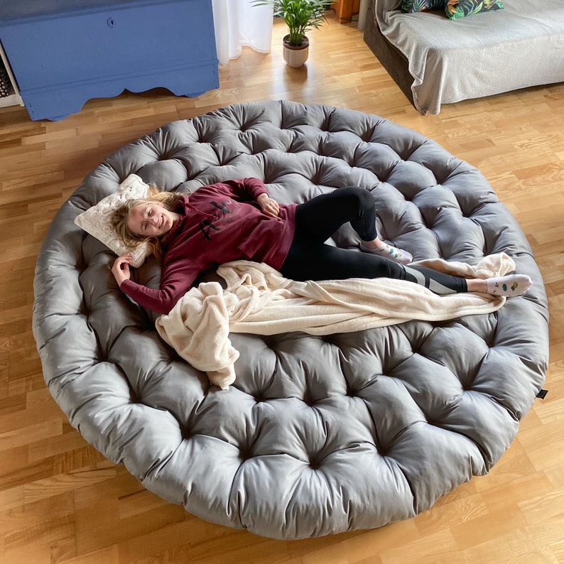 Water Resistant Floor cushion Round Seat Cushion Large Size Outdoor Floor Pad Round Garden Patio Pillow Futon PAD Pillow for Balcony zdjęcie 2
