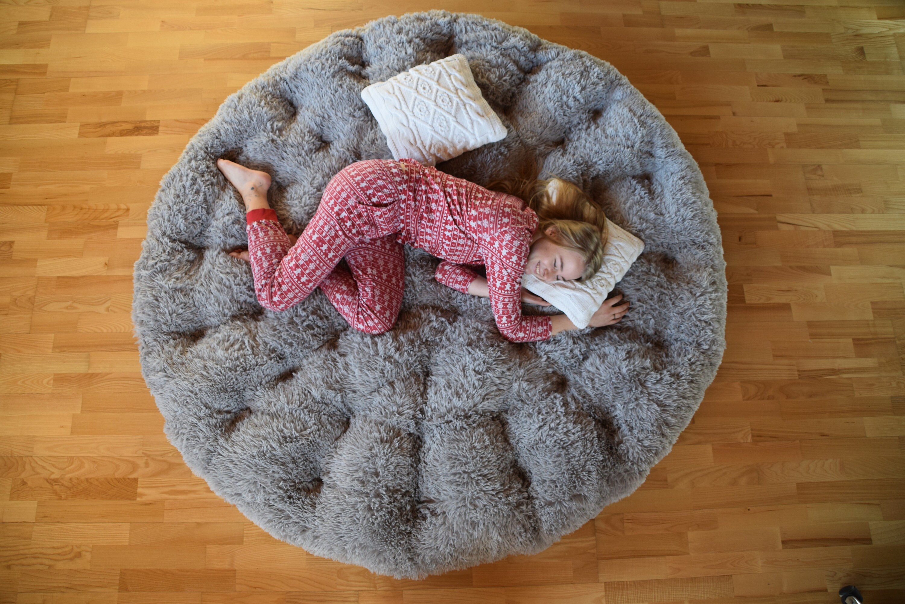 SHAGGY Floor Cushion EXTRA LARGE Size Papasan Pillow Play | Etsy