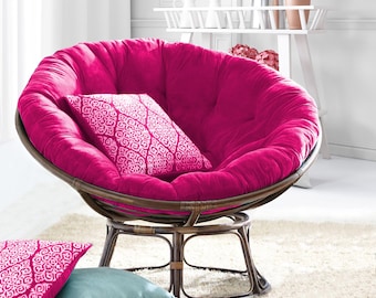 Coussin Papasan rond en velours | Oreiller doux SEULEMENT| Coussin Boho Papasan | Oreiller rond luxueux | Disponible en différentes couleurs et tailles