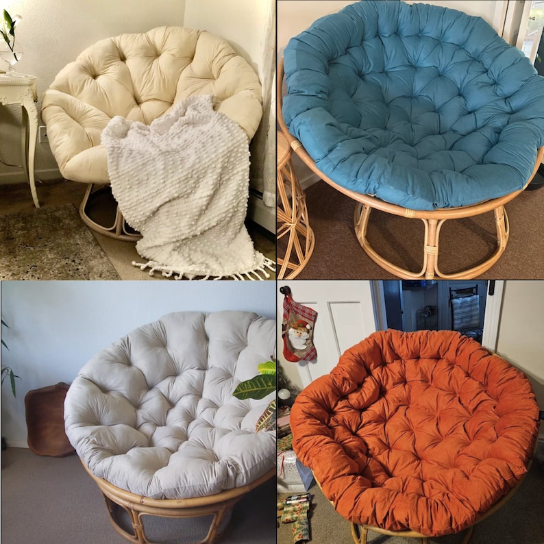 Oreiller PAPASAN, coussin de chaise papasan, oreiller pour fauteuil suspendu, oreiller rond, différentes couleurs et tailles, oreillers sur demande image 7