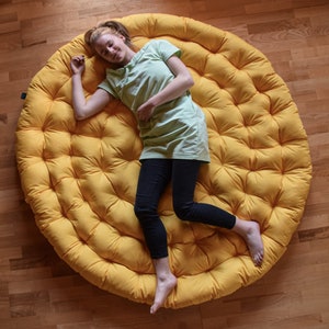 Water Resistant Floor cushion Round Seat Cushion Large Size Outdoor Floor Pad Round Garden Patio Pillow Futon PAD Pillow for Balcony image 3