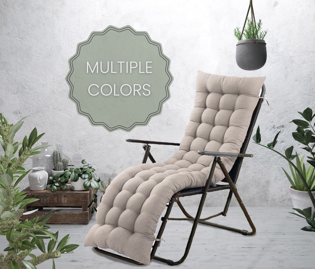 High Chair Lounger Pad Chaise Cushion Sun Lounger Cushion Beach Chair Cushion Patio Cushion Pad