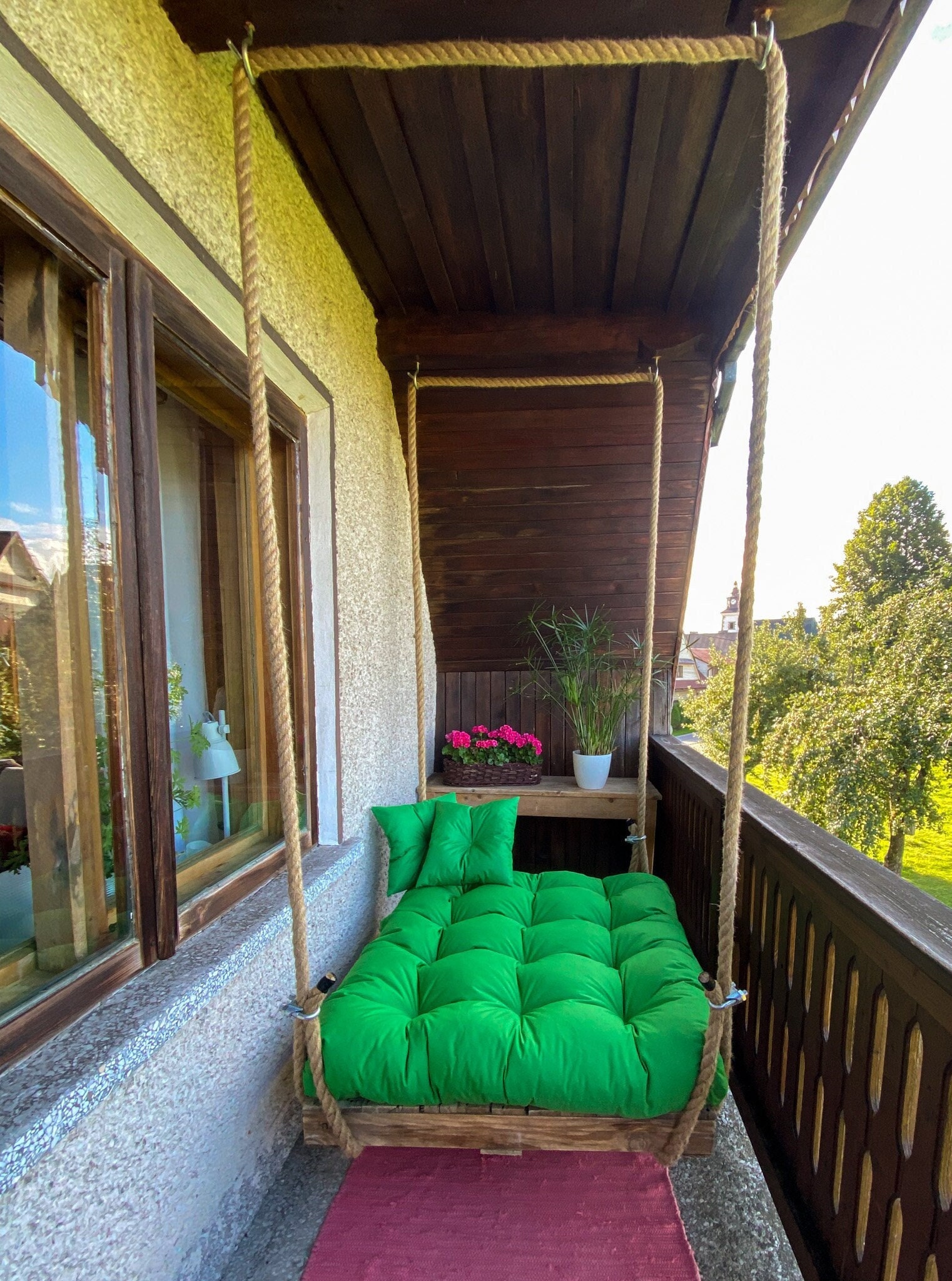 Herbert 3 Person Outdoor Duluxe Patio Swing With Thick Comfortable Cushion,Waterproof Winter/Rain Cover (Two Color Options