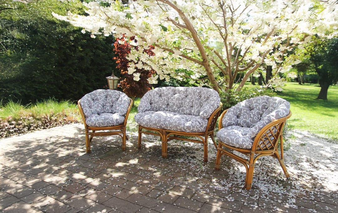 Buy Seat Cushions for Rattan Set Replacement Cushion Set for Rattan  Bamboo Sofa and Chairs Beautiful Patterns Outdoor Furniture Cushion  Online