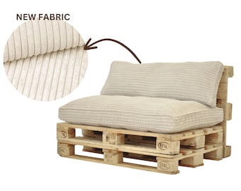 Pallet Cushion Set |  Upholstered Corduroy Pillows For Pallets | Seat and Backrest cushions for benches |  Cushions For Garden  furniture