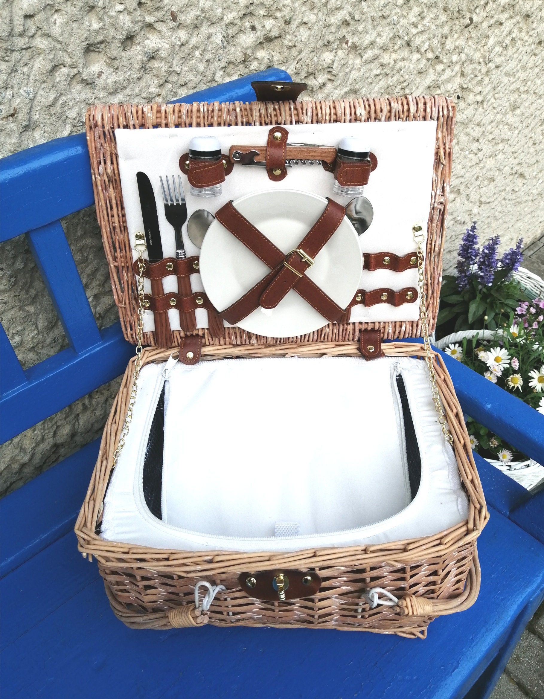 PICNIC BASKET wedding gift 2 person personalized picnic Etsy
