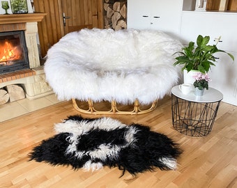 Chair Pads Papasan Chair Cushion Faux Fur Seat Cushion White Faux