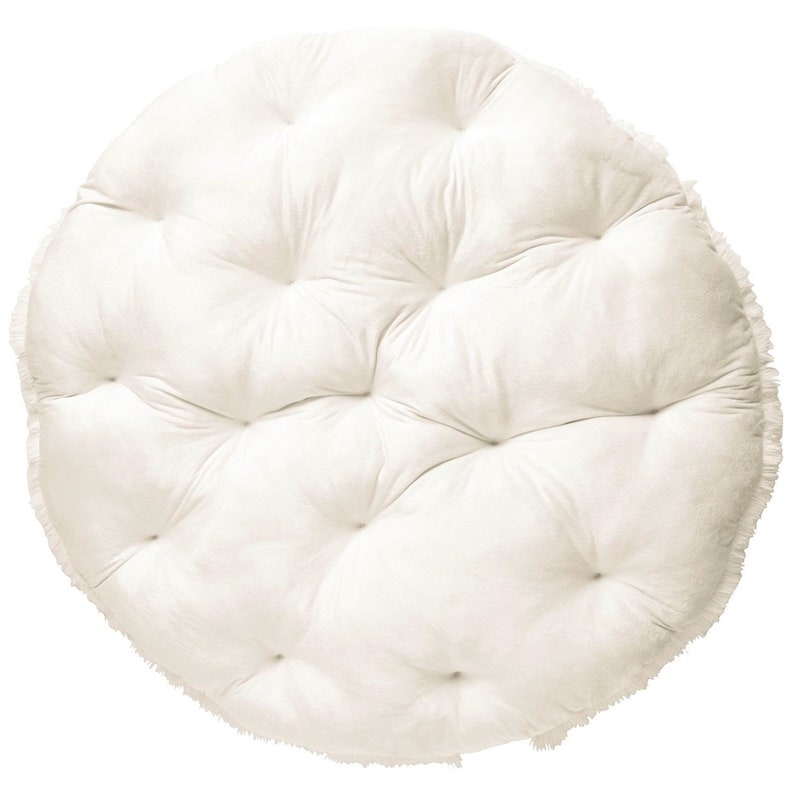 Shaggy pillow for the papasan armchair, fluffy cushion for papasan chair, shaggy round pillow, pillow for swing, for hanging chair, coluors image 3