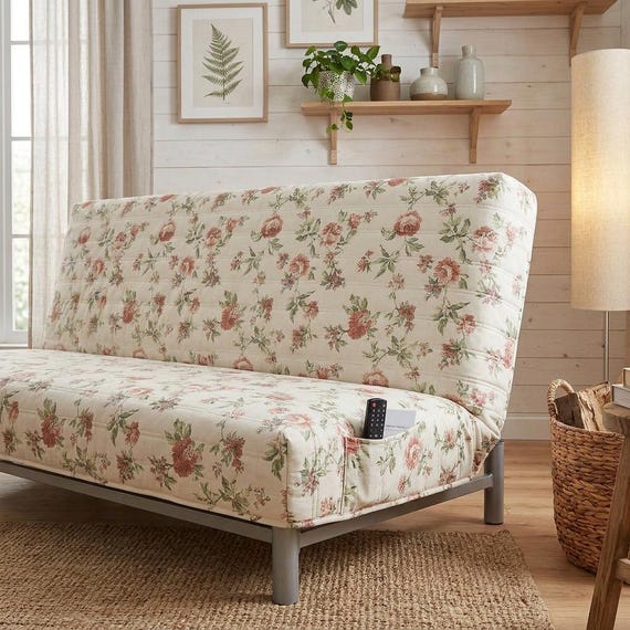 IKEA Beddinge Sofa Cover | Floral Pattern | Custom Color Choice Padded Furniture Protector Textile