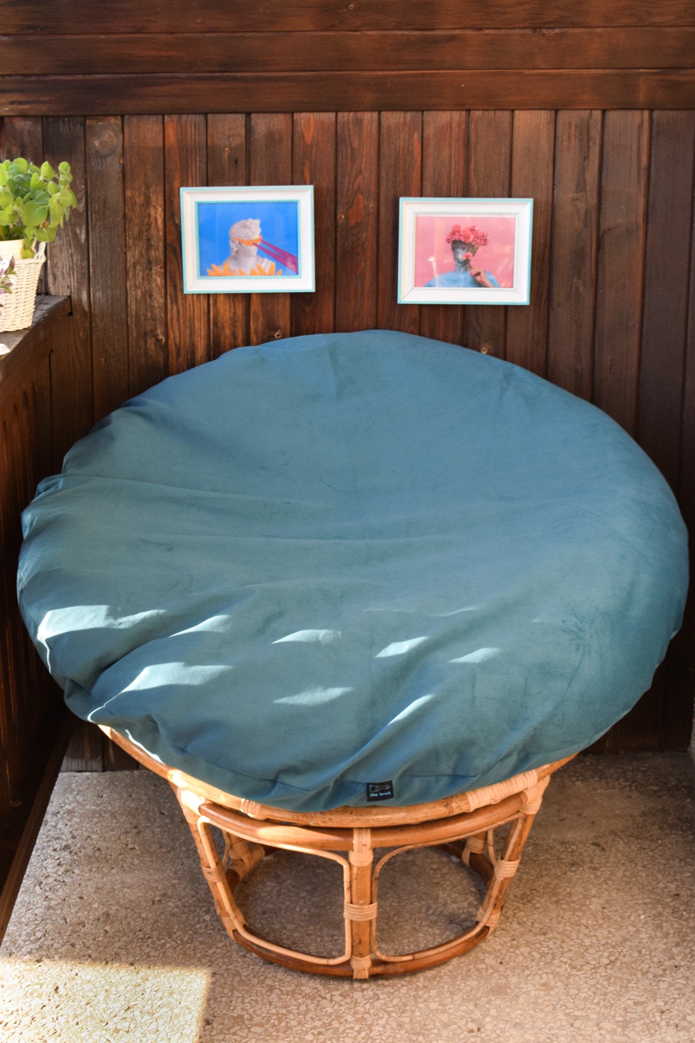 Cushion COVER for Papasan Chair Round Cushion Cover Zippered Etsy