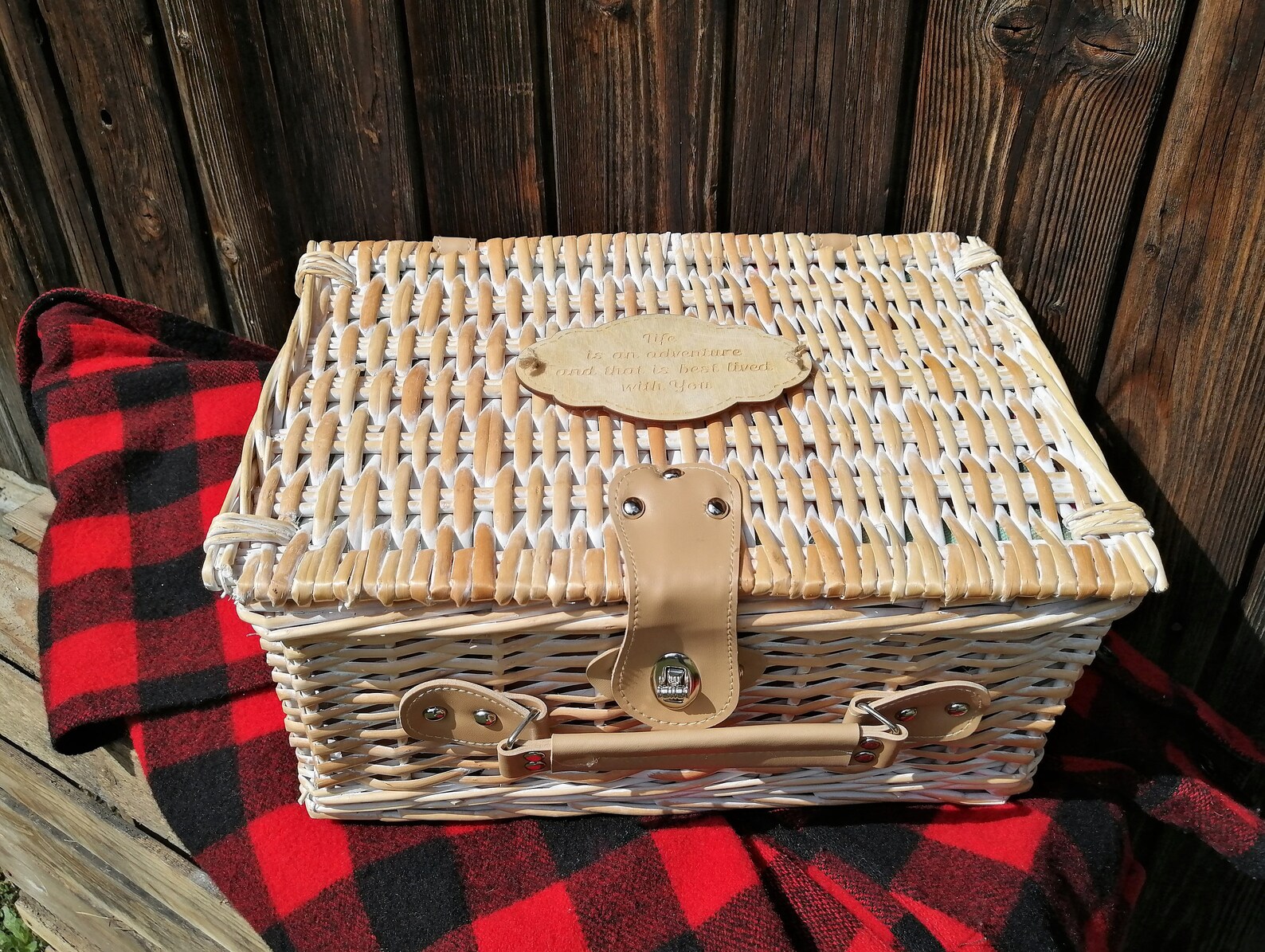 WICKER PICNIC BASKET Personalized Picnic Basket 2 Person Etsy