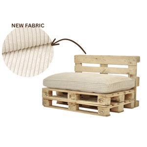 Pallet Cushion Set Upholstered Corduroy Pillows For Pallets Seat and Backrest cushions for benches Cushions For Garden furniture image 3