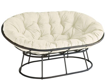 Double Papasan Chair Cushion Only |  Indoor Plush Cushion for Double Papasan|Wicker Egg Chair Cushion|Replacement Swing Chair Cushion