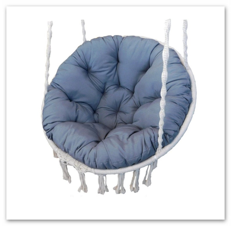 Round Cushion Hanging Chair Papasan Cushion Garden Swing Etsy UK