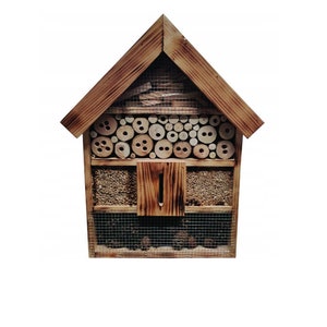 Wooden Insect Hotel for the Garden | Mason Bees House | Bees House | Bee wooden house for pollinating bees | Insect Hotel |47 x 29 x 38cm