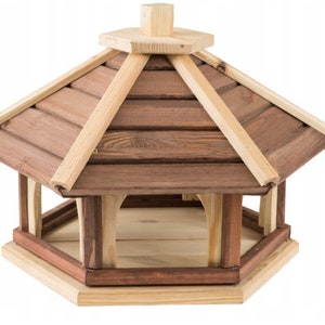 XXL bird feeder | beautiful decoration | feeder for the birds | birdhouse | Wooden solid large bird feeder |