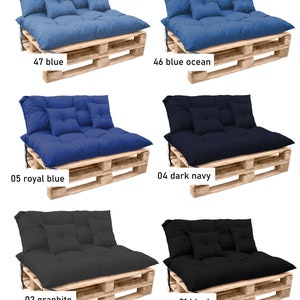 Green Outdoor Cushions Set Pallet Cushions Set Outdoor Cushions for pallet furniture Patio Cushions Lime bench cushions Custom Size image 5