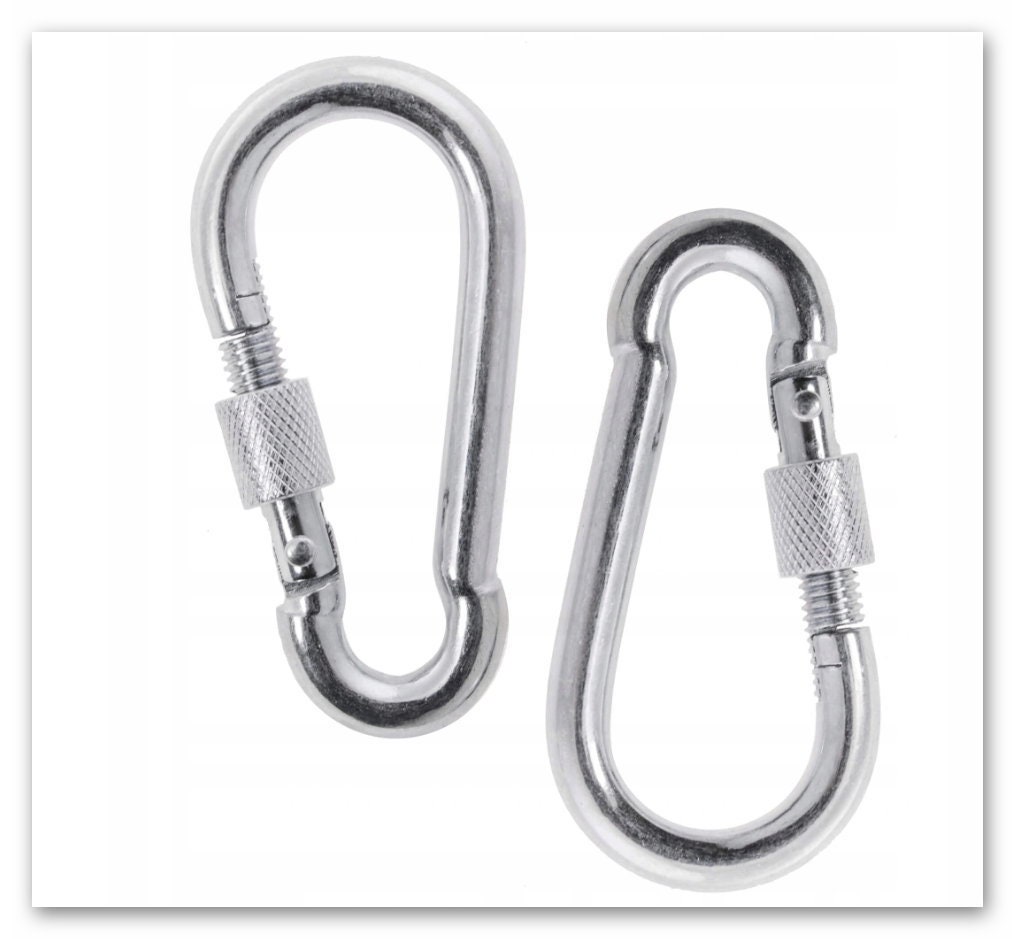 Set Di Fissaggio Per Altalena E Amaca Con Cinghie In Poliestere 1000D, Moschettoni In Acciaio Inox, Portata 500 Kg