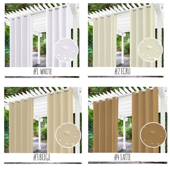 PureFit Cortinas exteriores para patio impermeable Resistente a la  intemperie UV y resistente a la decoloración cortinas de exterior para  kiosko – Yaxa Store