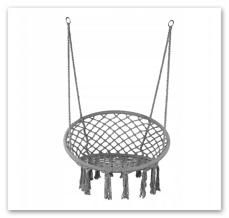 Hammock Garden chair Bedroom swing, hammock chair HANGING CHAIR with a Waterproof pillow Boho styl Macrame Swing Waterproof pillow