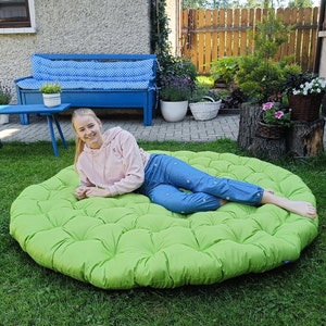 Water Resistant Floor cushion Round Seat Cushion Large Size Outdoor Floor Pad Round Garden Patio Pillow Futon PAD Pillow for Balcony zdjęcie 7