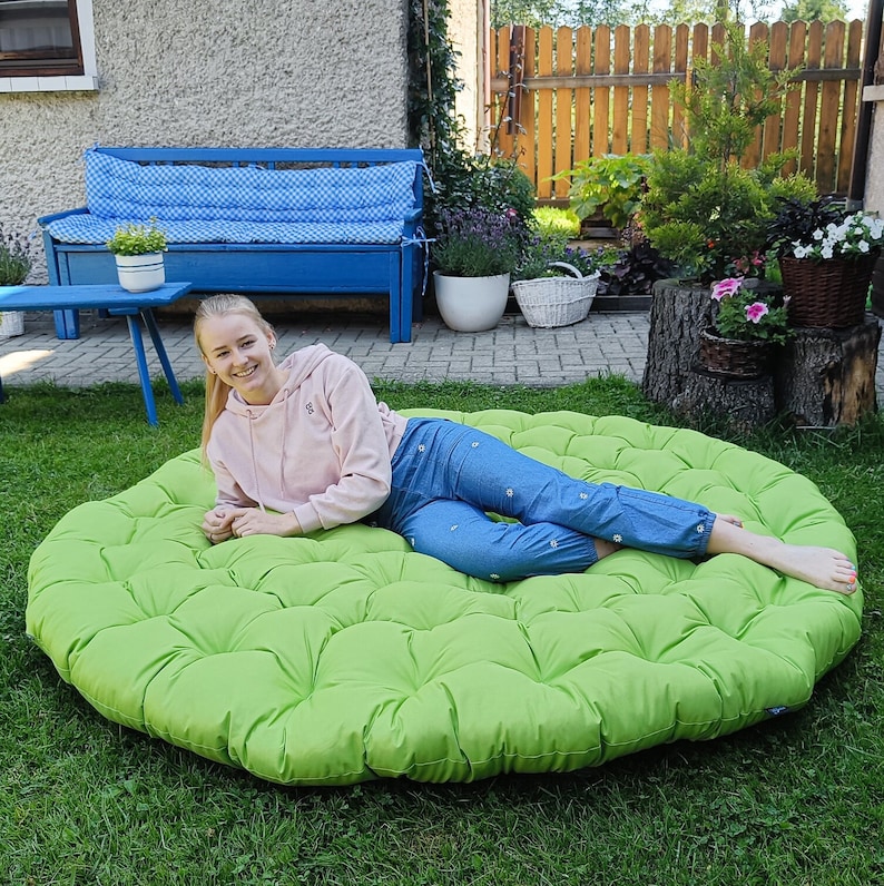 Water Resistant Floor cushion Round Seat Cushion Large Size Outdoor Floor Pad Round Garden Patio Pillow Futon PAD Pillow for Balcony zdjęcie 7
