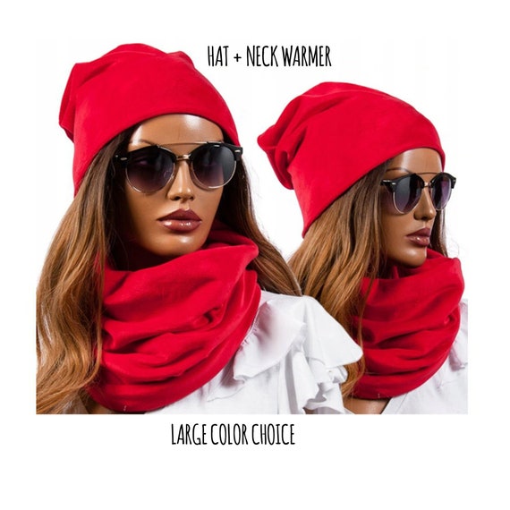 BEAUTIFUL SET: Beanie Hat Neck Warmer 