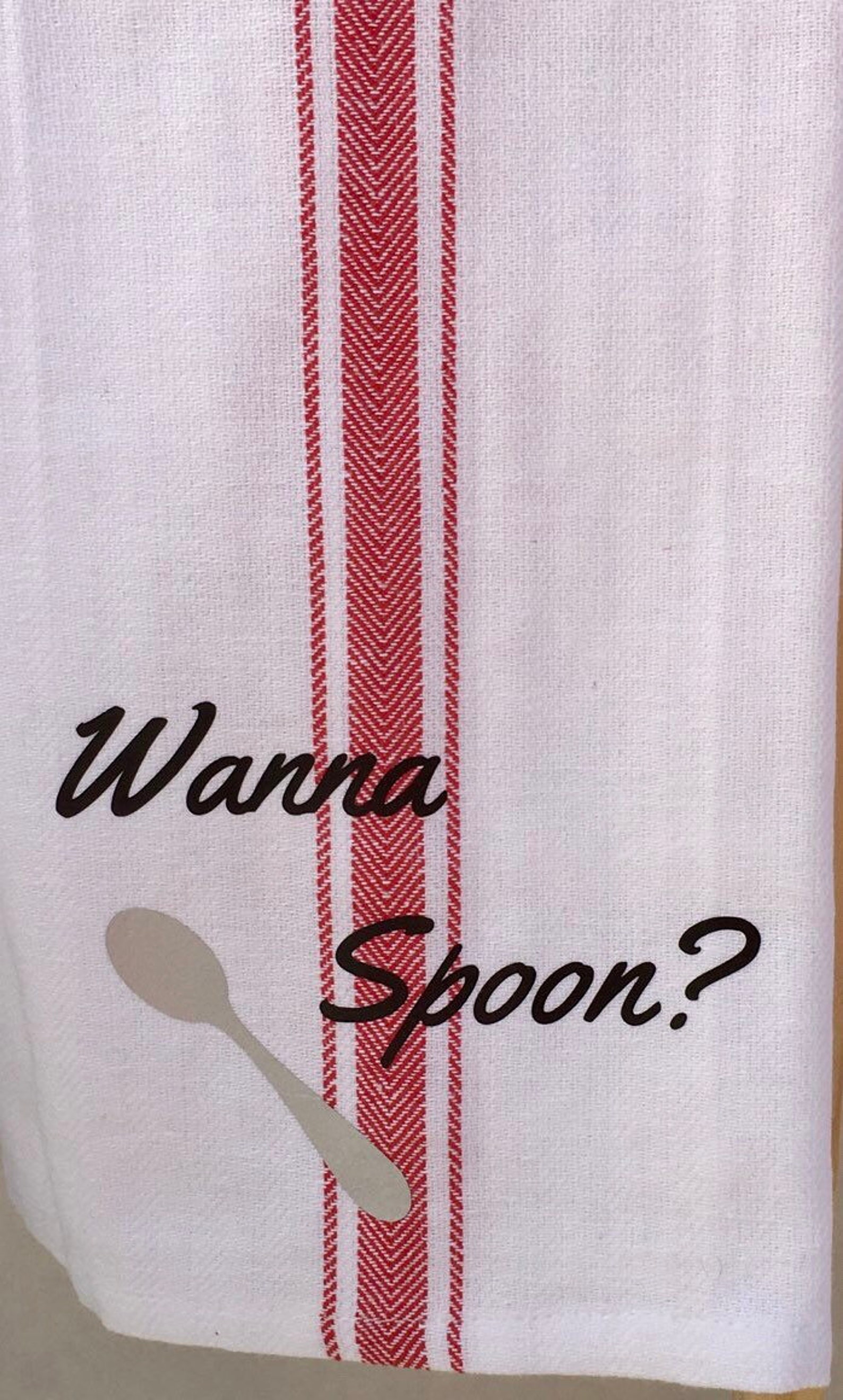 Set of 2 Kitchen Towels Wanna Spoon Wanna Fork Etsy